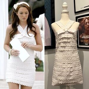 Blair Waldorf’s Marc by Marc Jacobs “Joelle” White Mini Dress